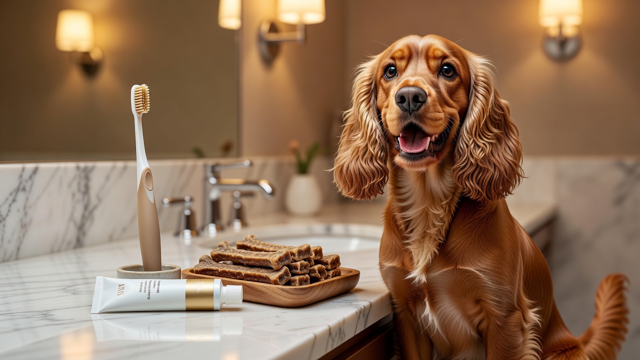 Cocker Spaniel with Dental Kit